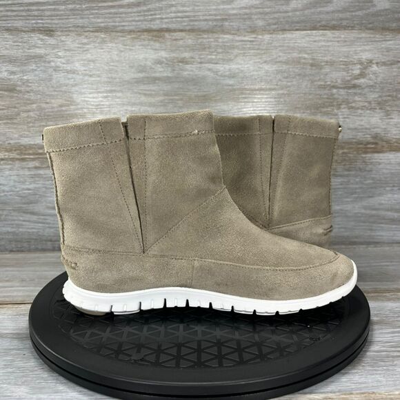 Cole Haan Women's Zerogrand Waterproof Suede Taupe Ankle Boots Size 6 - Picture 7 of 9